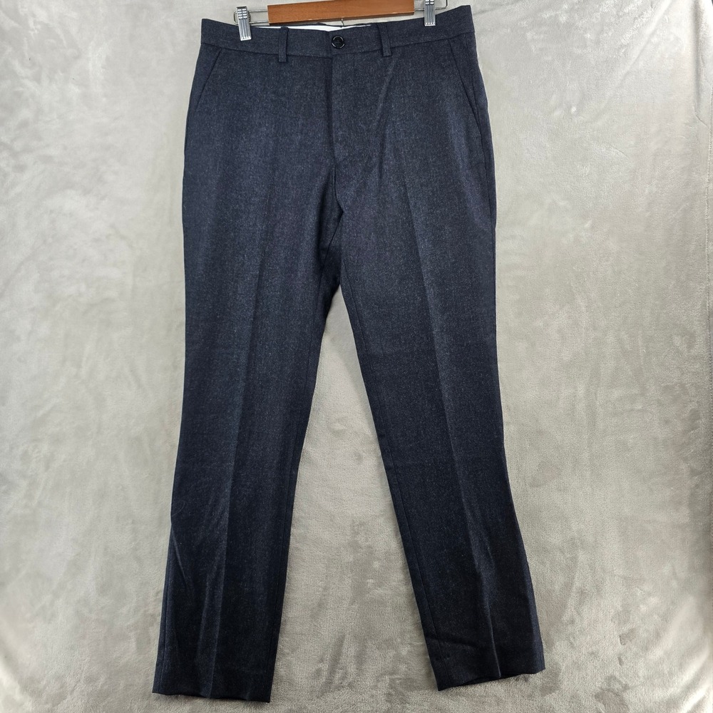 Huckberry Wills stretch Wool Trousers Mens 32 Charcoal Gray Dress Pants NEW